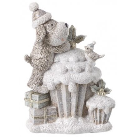 Puppy and Cupcake Decoration, 13cm 