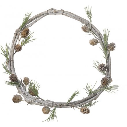 Simple Fir and Pinecone Wreath 
