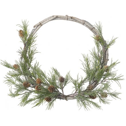 Fir and Pinecone Wreath, 44cm 