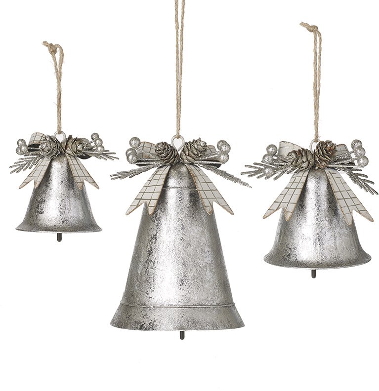 FFZ357 / Silver Bell Hanging Set | 54462 | Christmas / Hanging