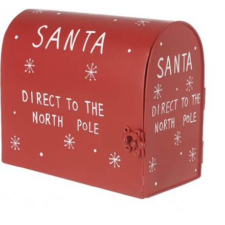 Red North Pole Post Box, 20cm 