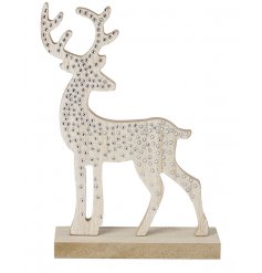 A simple standing stag with glitzy gem detail.