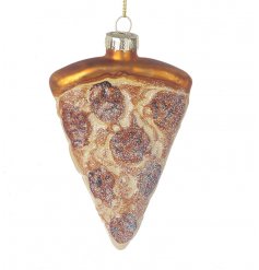 A tasty looking Deep Dish Pizza bauble with extra cheese and pepperoni