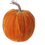A luxurious orange velvet pumpkin.