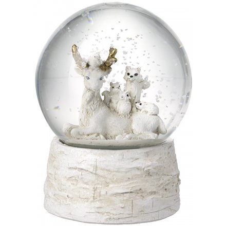 Reindeer and Friends Snow Globe, 13.5cm
