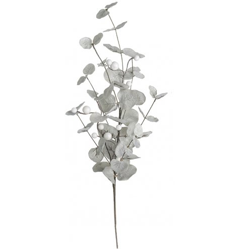A luxury spray of artificial foliage including festive white berries and a touch of glitter.