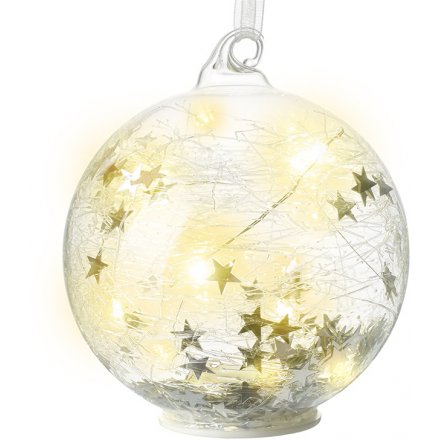 LED Bauble With Stars