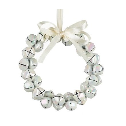 Jingle Bell Wreath With Iridescent Tone, 10cm 