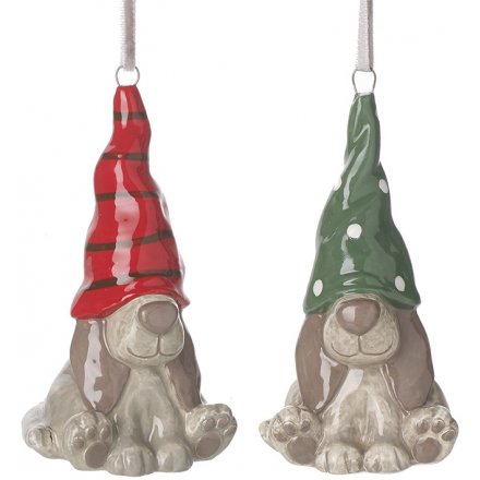 Hanging Dogs In Hats, 10cm 