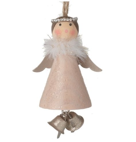 Hanging angel decoration with bells