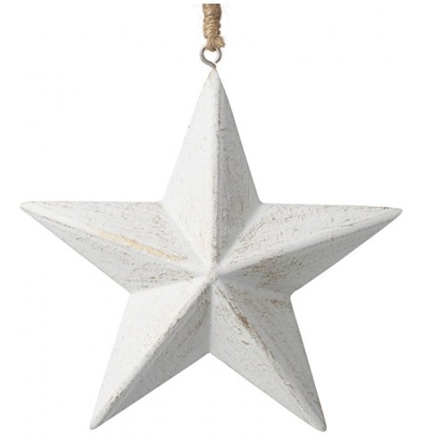 Wooden Star Hanging Christmas Decoration