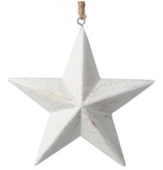 Hanging Rustic Wooden Star - Christmas Decoration