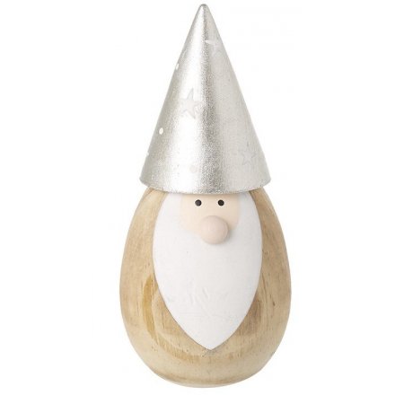 Wood Gonk With Star Hat, 12cm  
