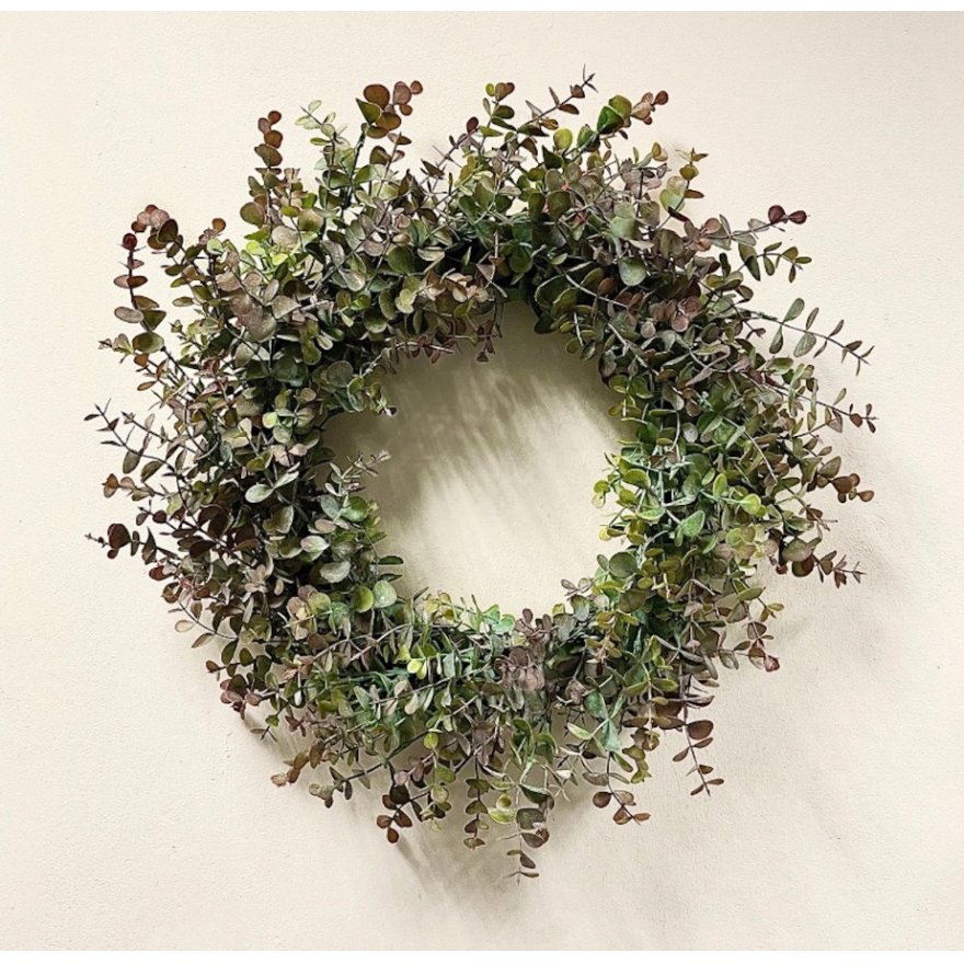 Artificial Eucalyptus Wreath, 50cm 