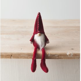 A fun and festive sitting gonk figure in a delightful red tone 