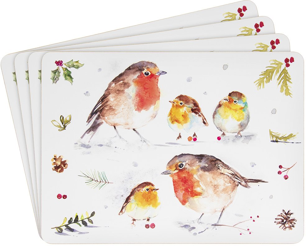 LP52111 / Illustrated Robin Placemat Set 54779 Christmas / Mugs and