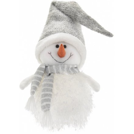 LED Snowman With Knitted Hat