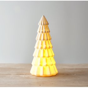  A gorgeously simple ceramic tree ornament with a warm glowing LED centre 