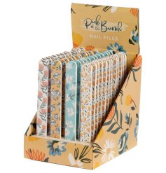  A mix of pretty floral patterned nail files from the Botanical Pick of the Bunch Range 