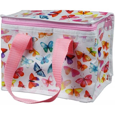 Pink Butterflies Lunch Bag, 20cm 