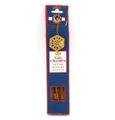 a pack of 40 scented incense sticks set with a glittery holder 
