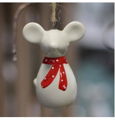 A Sweet Little Hanging Ceramic Mouse