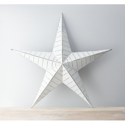 Extra Large 1m White Metal Barn Star Ridges, 100cm