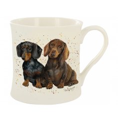 Slinky & Scooter the Dogs fine china mug is an excellent addition to the Paws & Claws range