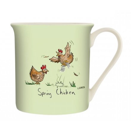 Spring Chickens Green Mug 