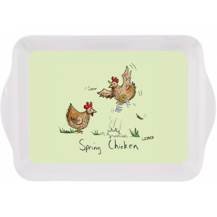 Louise Tate Small Tray, Spring Chickens