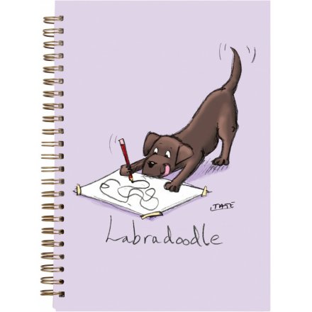Louise Tate A6 Notebook, Labradoodle 