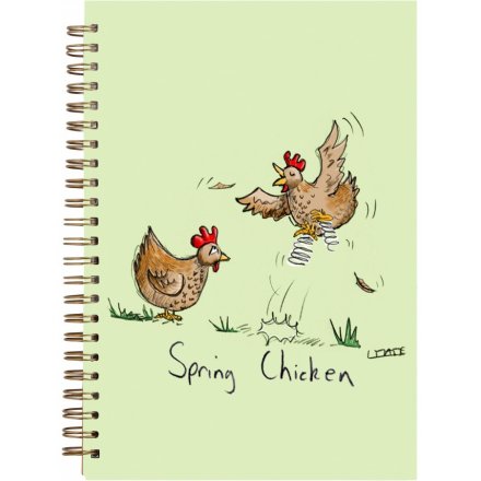 Louise Tate A6 Notebook, Spring Chicken
