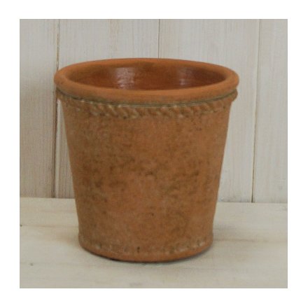 Cement Pot With Terracotta Tone, 12cm 