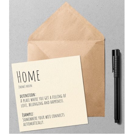Home Definition Greetings Card 