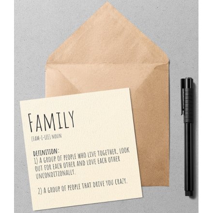 Define Family Greetings Card 
