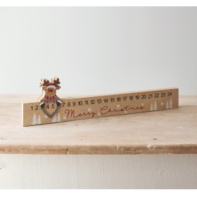 A fun and festive way to keep a count down till Christmas! A count down plaque with a moveable reindeer counter 