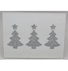 A gorgeous set of Mirrored Placemats with a crystal cluster tree decal across the front 