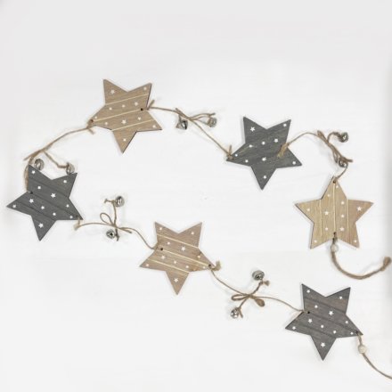 Wooden Star Garland, 73cm | 55165 | Christmas / Christmas Wreaths