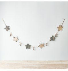 A Rustic Styled Wooden Star Garland