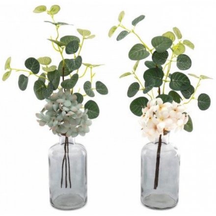 Eucalyptus and Flowers In Vases, 40cm 