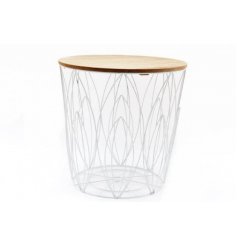 Leaf Design Table With A Wooden Top
