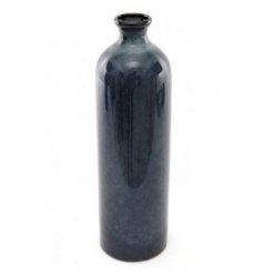 A large blue vase for displaying flowers or similar.