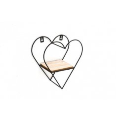 Small and convenient shelf in a playful heart shape