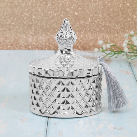 Vanilla Diamond Candle Jar, 12cm