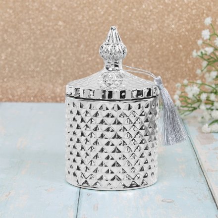 Vanilla Diamond Candle Jar, 15cm