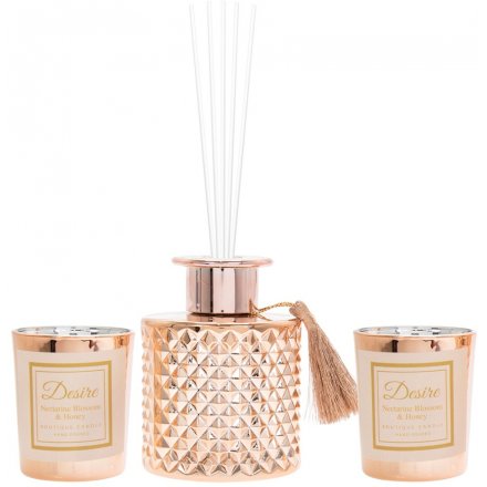 Desire Boutique Diffuser & Candle Set - Blossom & Honey