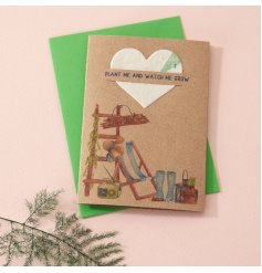  A beautiful little Pick Me Up idea to give to any recipient, a charmingly printed greeting card with an added seed pack