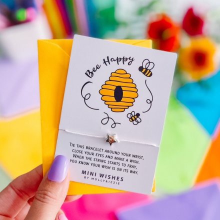 Bee Happy Mini Wish Card