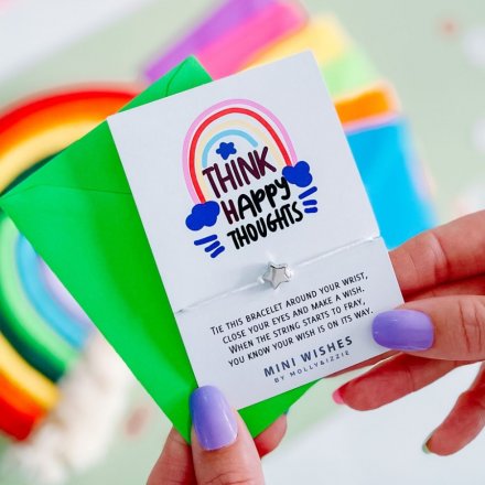 Think Happy Thoughts Mini Wish Card