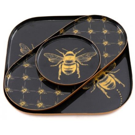 Black and Gold Bee Trays